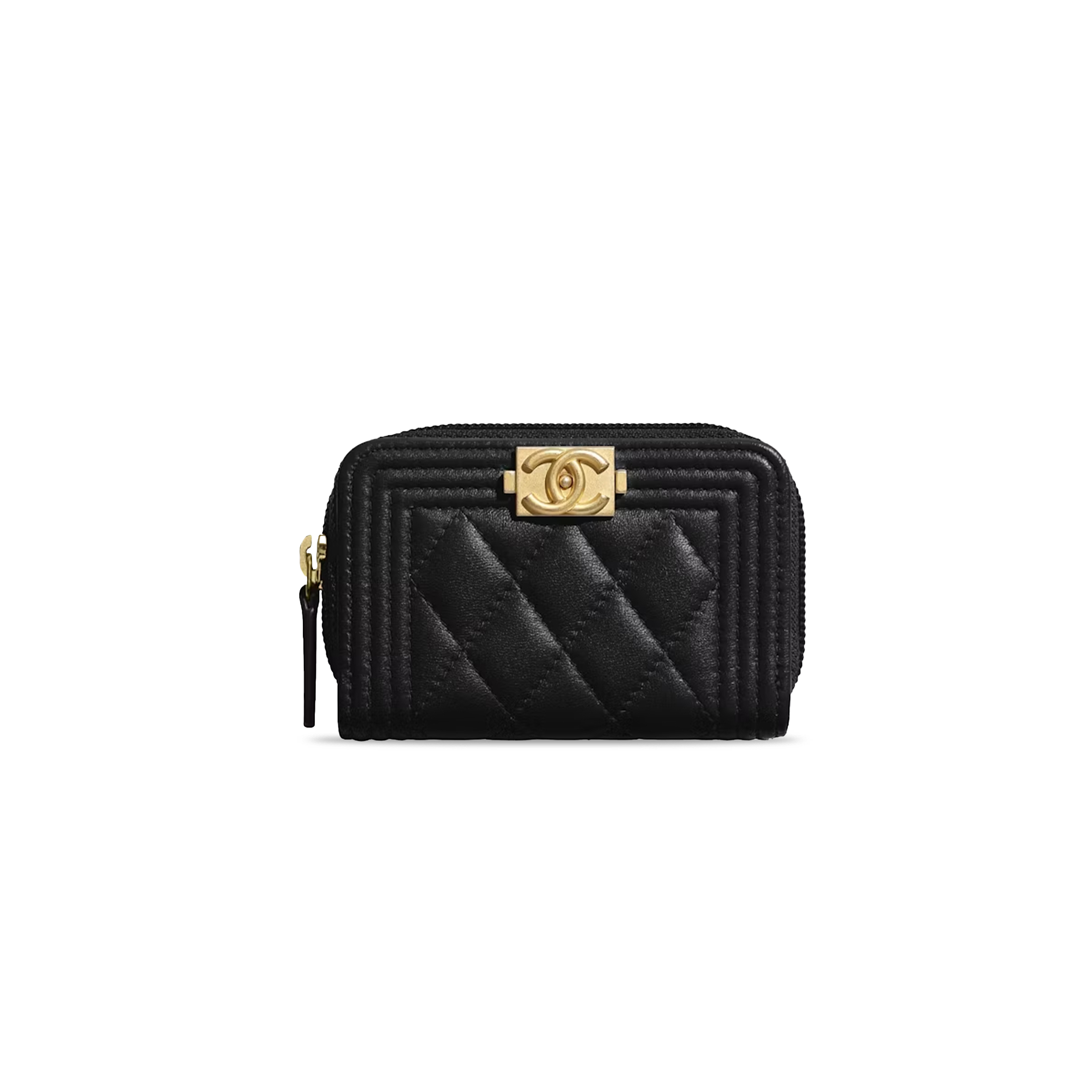 CHANEL BOY ZIPPED COIN PURSE A80602 Y07659 94305 (11*7.5*2cm)